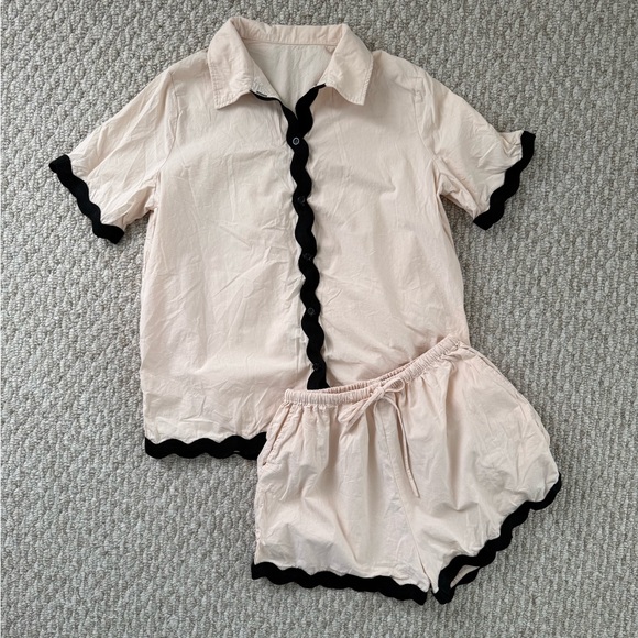 Cream Ric Rac Lounge Set - Picture 2 of 8